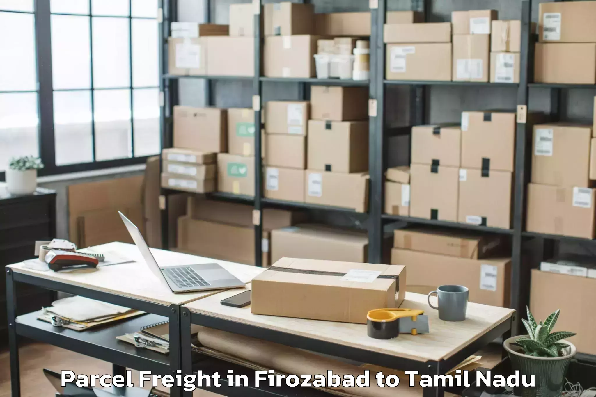 Book Your Firozabad to Udumalaippettai Parcel Freight Today